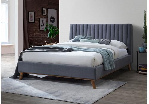 5ft King Size Albany Dark Grey Soft Velvet Fabric Upholstered Bed Frame 1